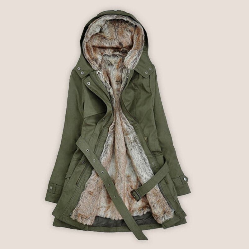 Women’s Winter Parka – Faux Fur Lined Hooded Coat
