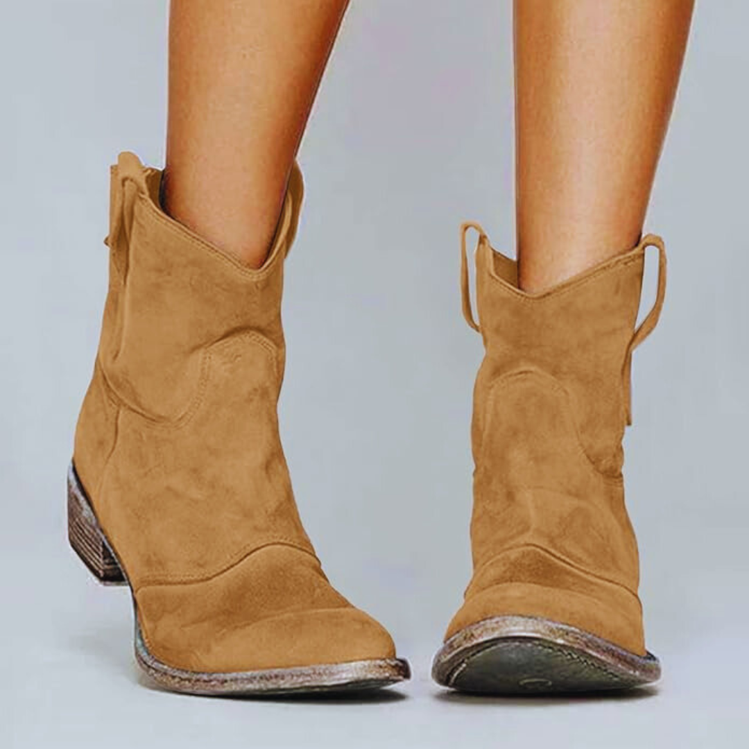 Women Cowboy Ankle Boots Western Style