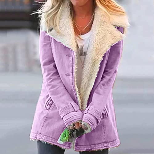 Women’s Faux Shearling Lined Winter Jacket