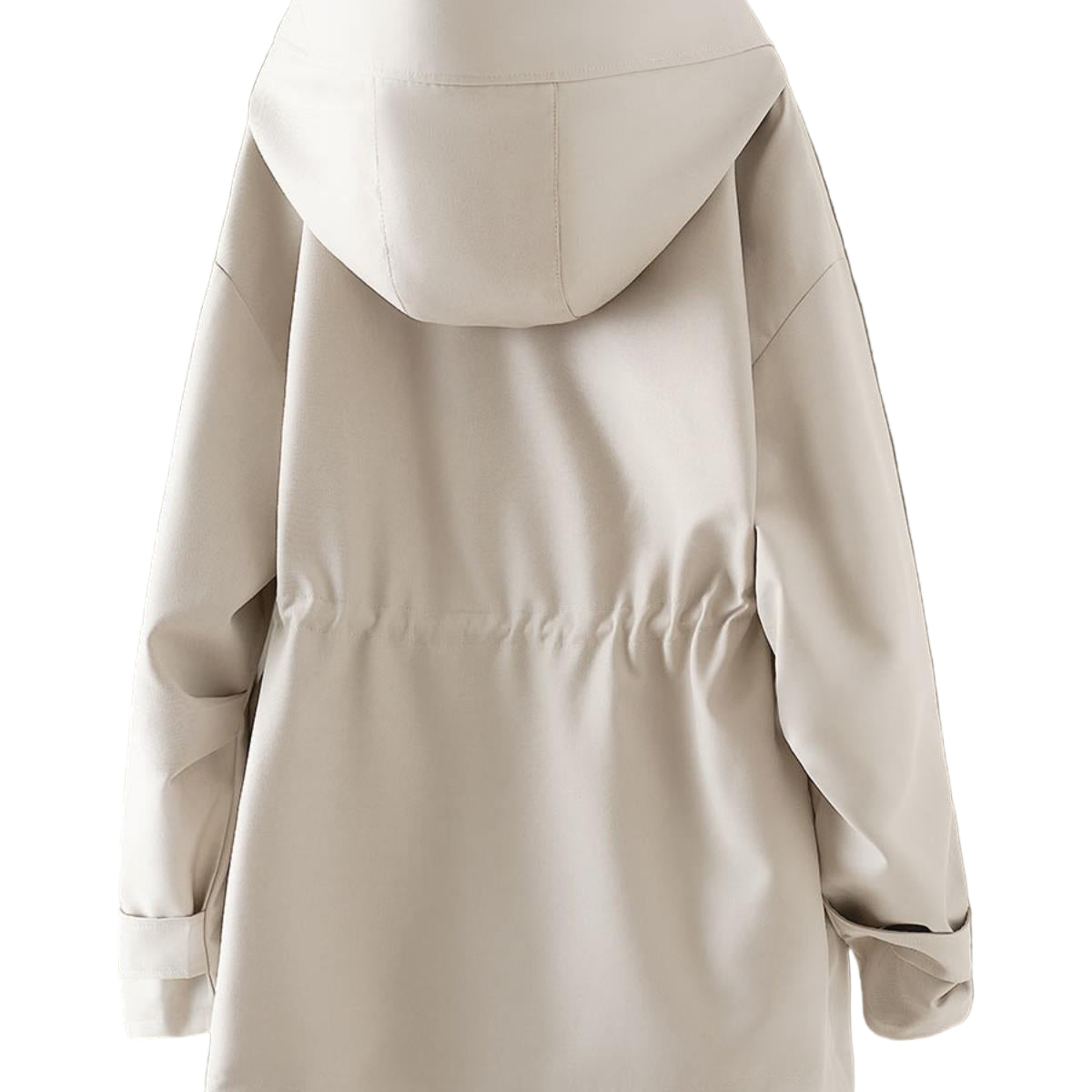 Women’s Hooded Casual Jacket with Adjustable Waist