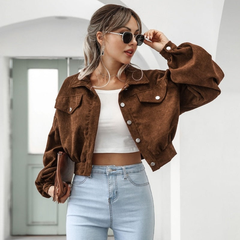 Women’s Cropped Corduroy Jacket