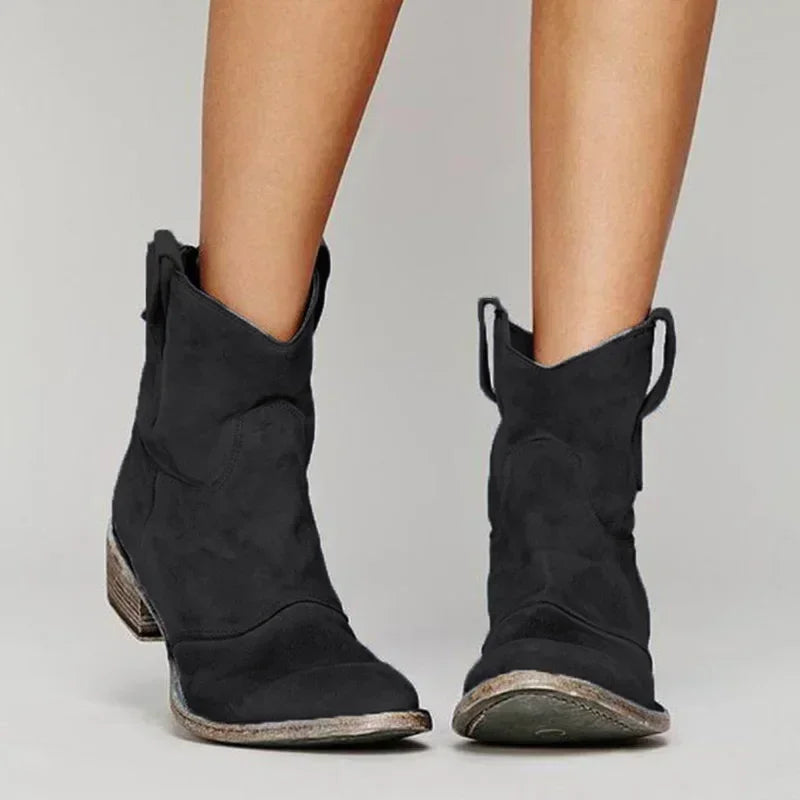 Women Cowboy Ankle Boots Western Style
