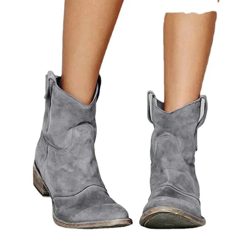 Women Cowboy Ankle Boots Western Style