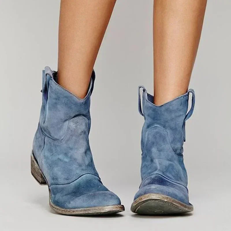 Women Cowboy Ankle Boots Western Style