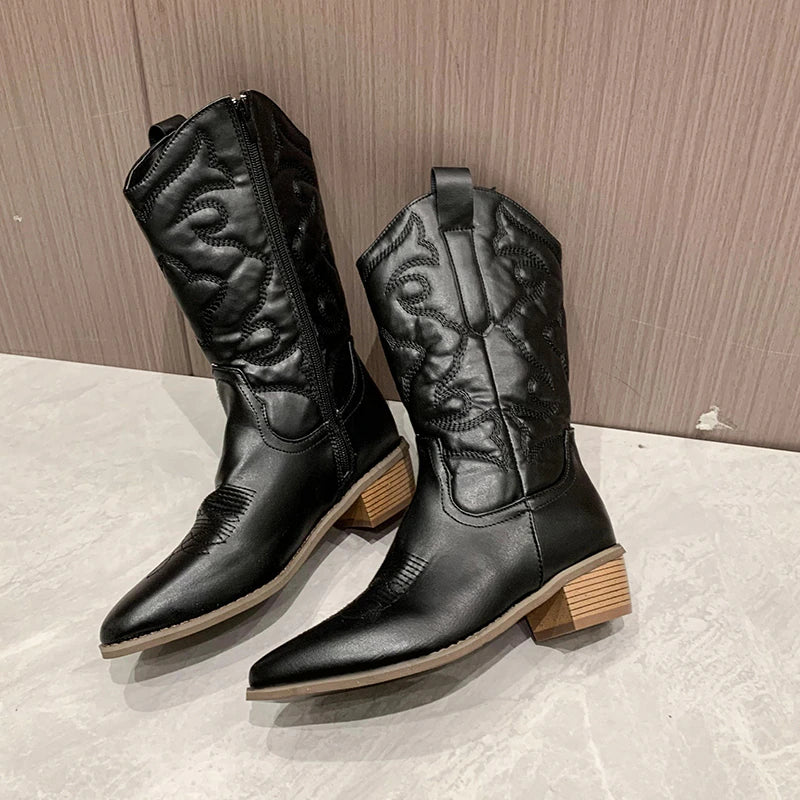 Women’s Black Western Winter Boots
