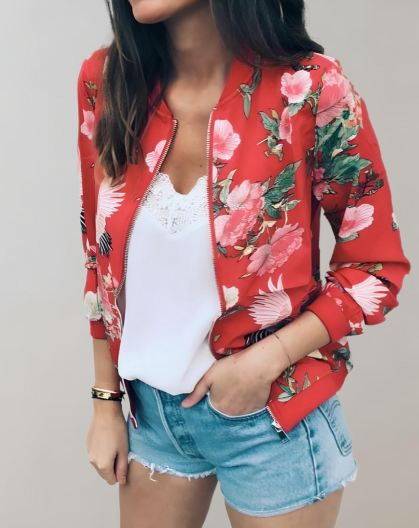 Women’s Floral Bomber Jacket
