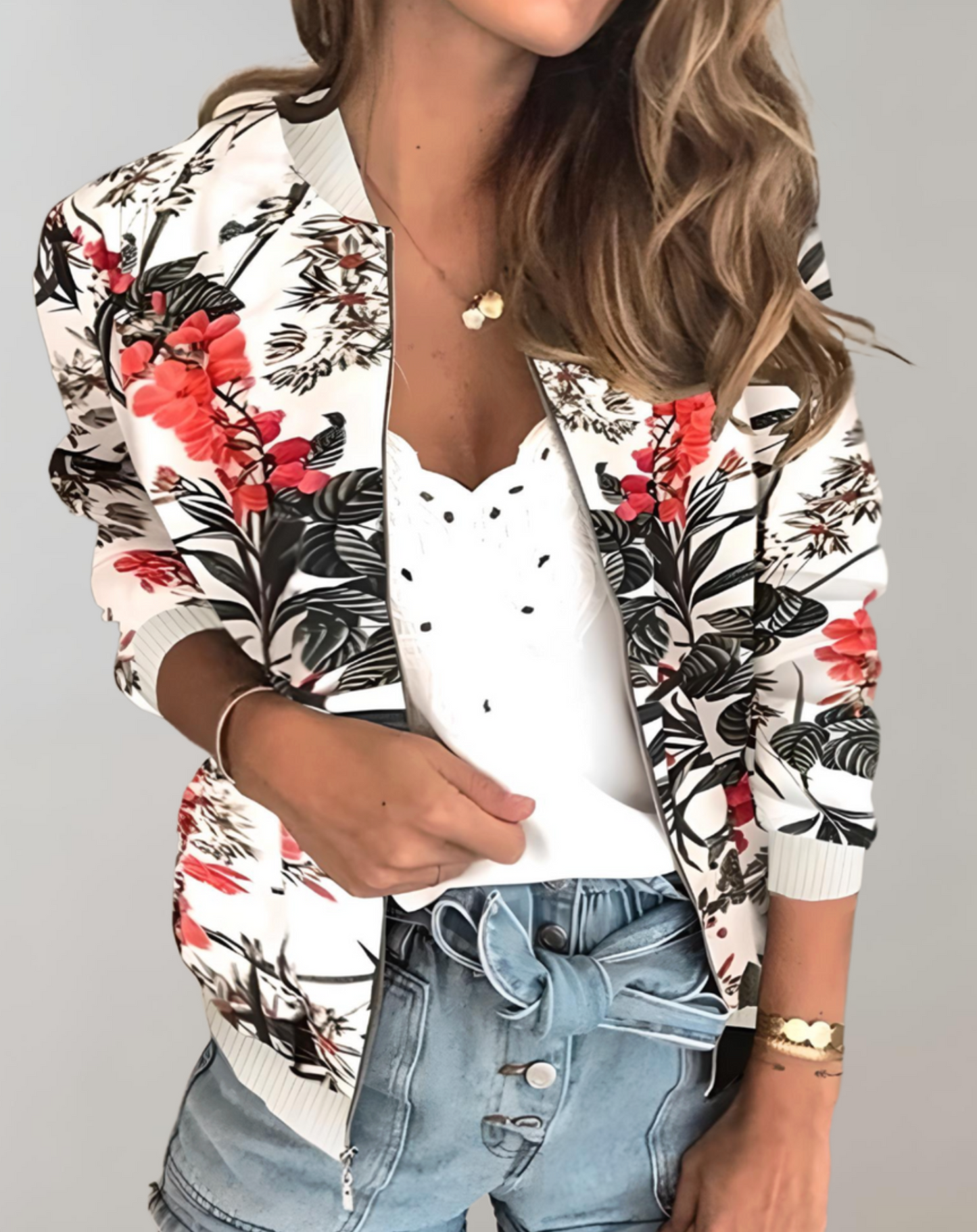 Women’s Floral Bomber Jacket