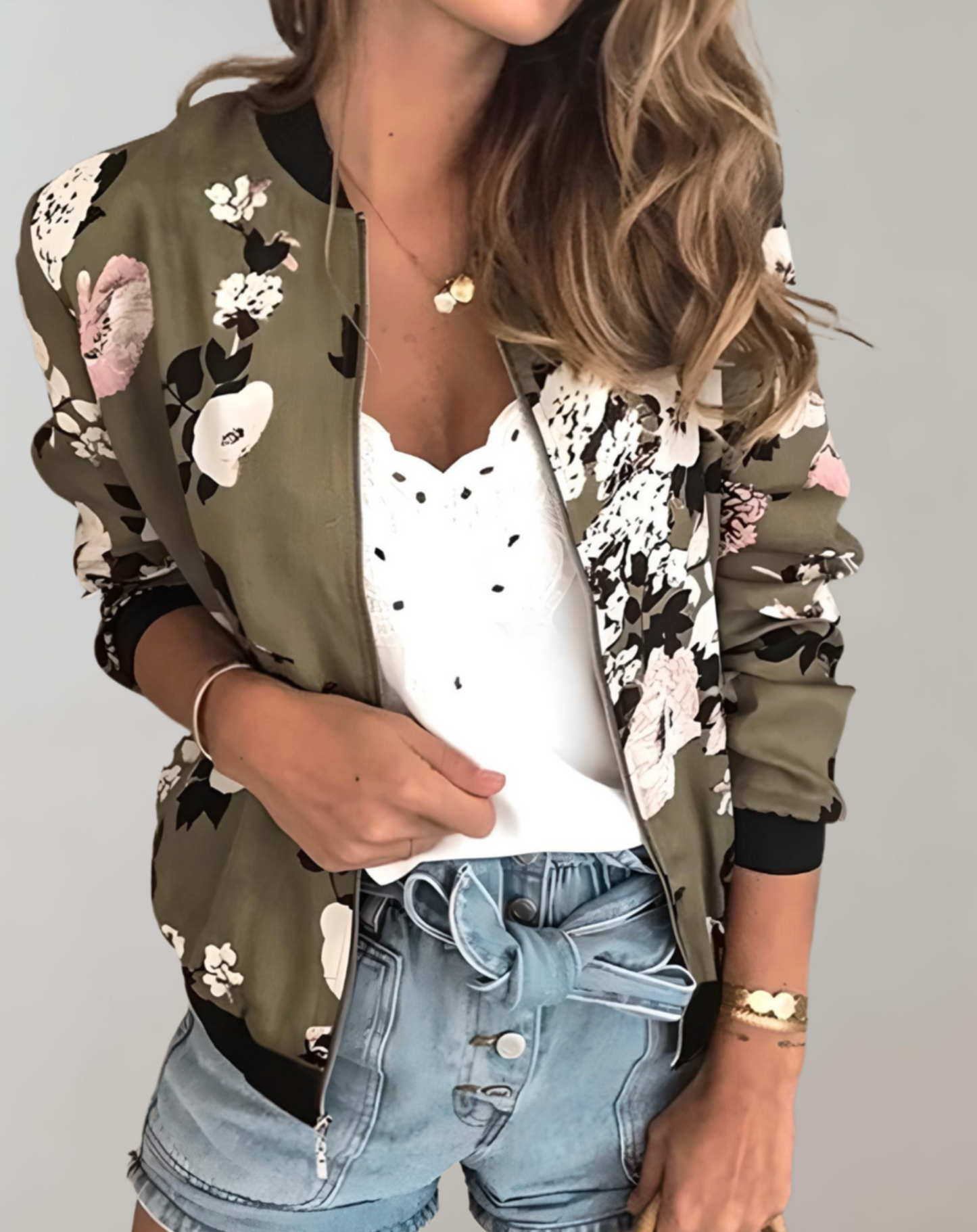 Women’s Floral Bomber Jacket
