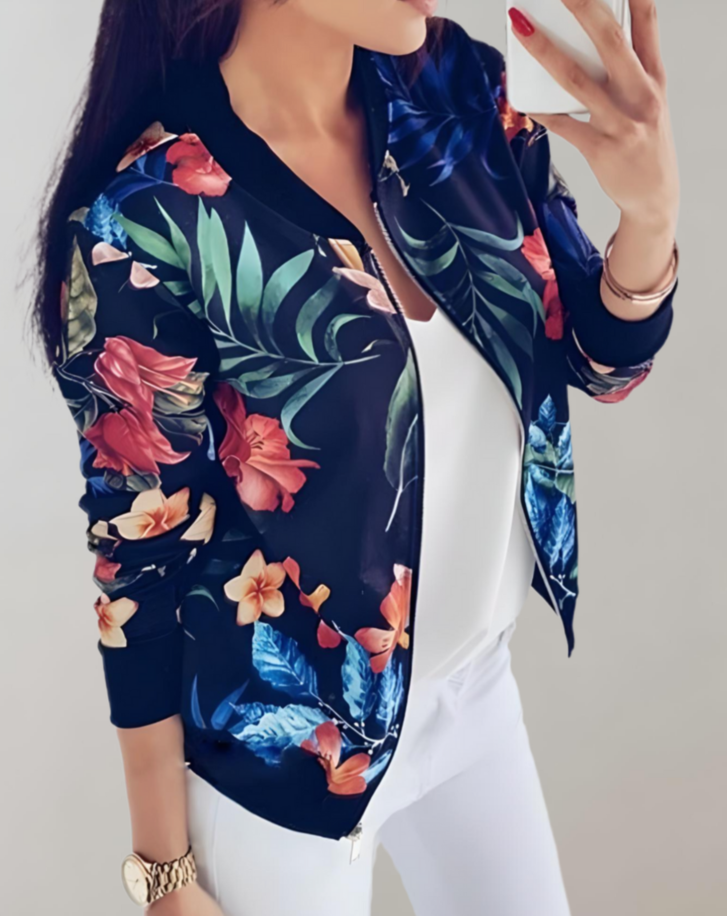 Women’s Floral Bomber Jacket