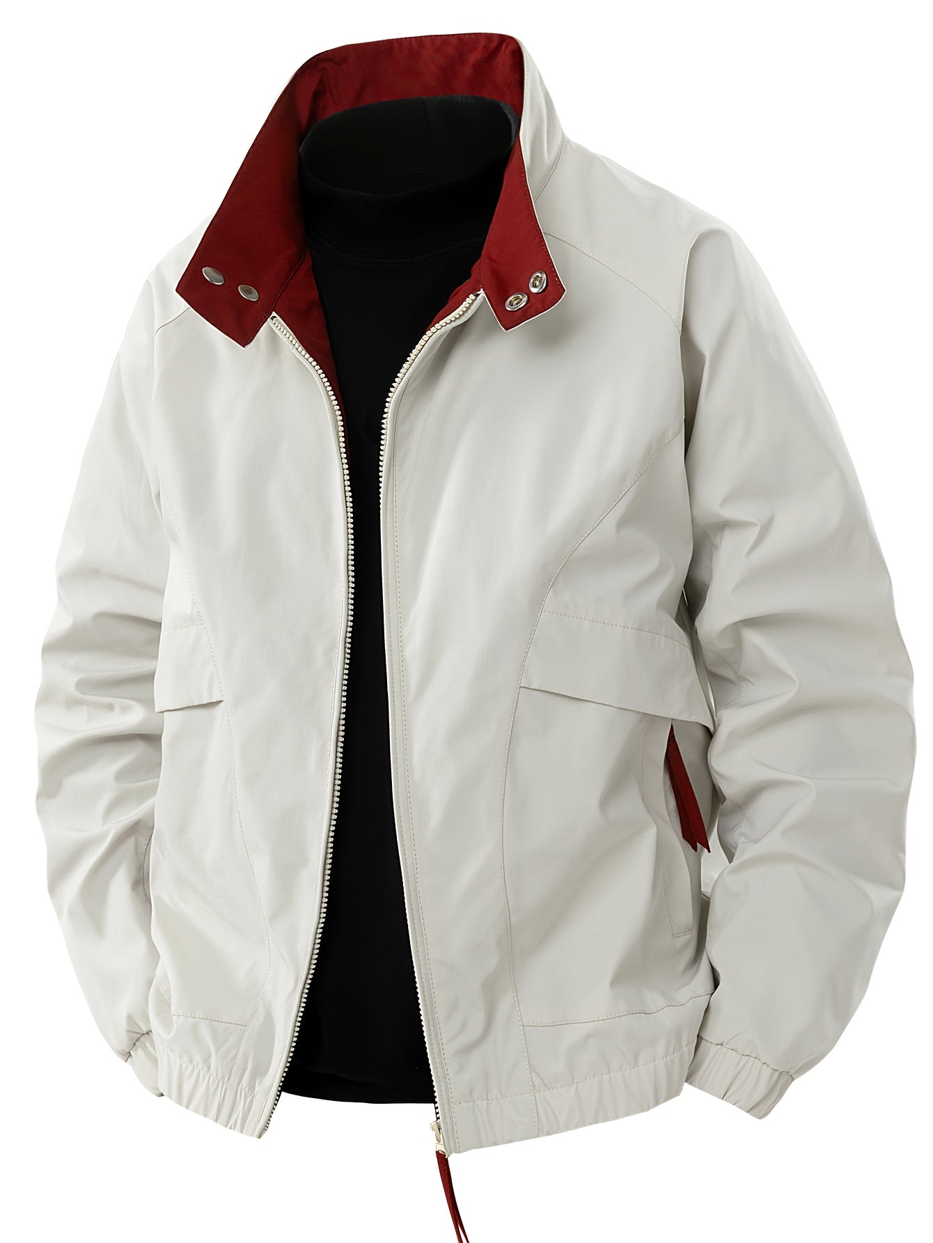 Men’s Two-Tone Lightweight Jacket – Casual Zip-Up Windbreaker