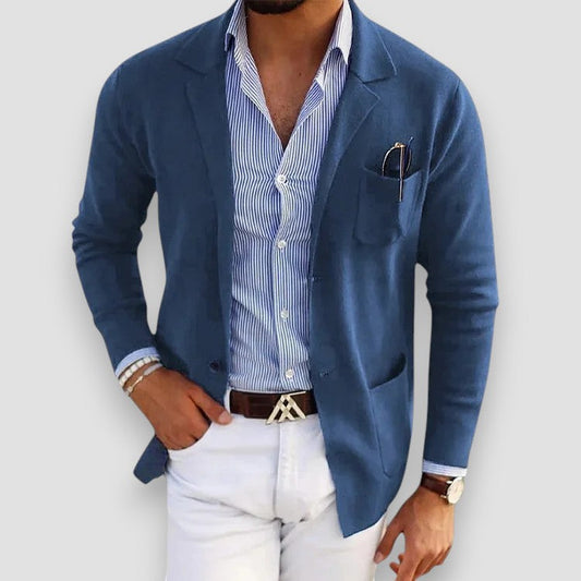Men’s Casual Knit Blazer – Lightweight Smart-Casual Jacket