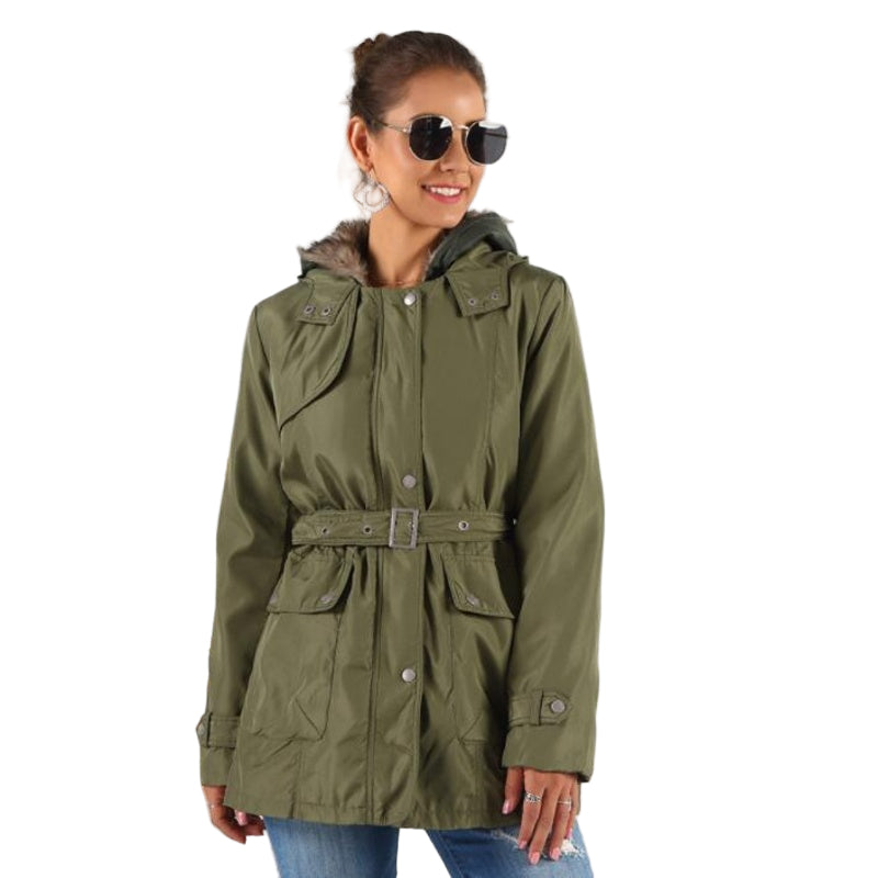 Women’s Winter Parka – Faux Fur Lined Hooded Coat