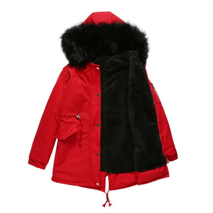Women’s Faux-Fur Hooded Parka – Warm Casual Winter Jacket
