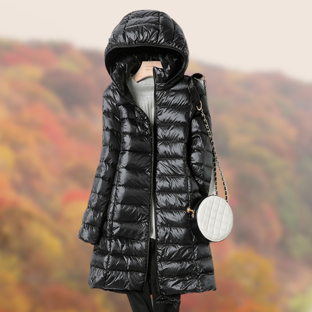 Women’s Long Puffer Jacket – Warm Winter Coat