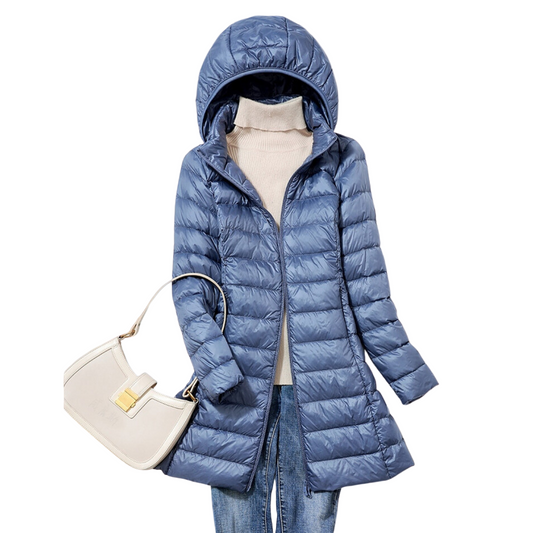Women’s Long Puffer Jacket – Warm Winter Coat
