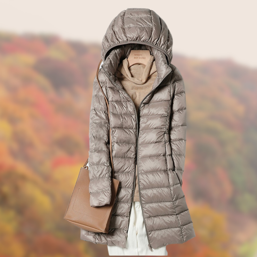 Women’s Long Puffer Jacket – Warm Winter Coat
