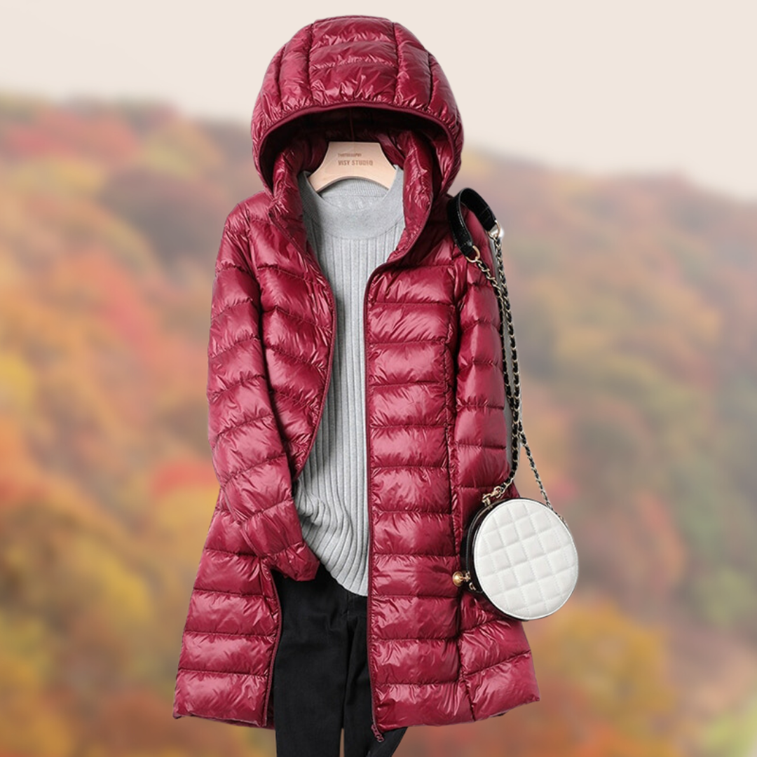 Women’s Long Puffer Jacket – Warm Winter Coat