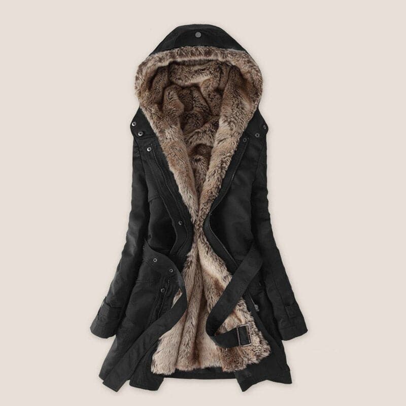Women’s Winter Parka – Faux Fur Lined Hooded Coat