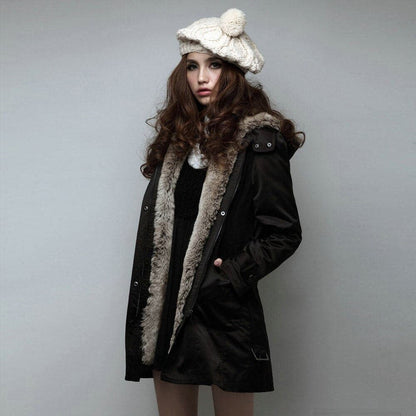 Women’s Winter Parka – Faux Fur Lined Hooded Coat