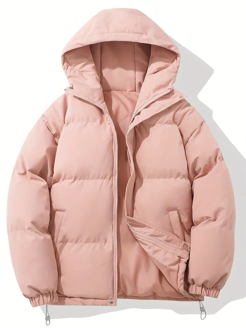 Women’s Hooded Puffer Jacket – Warm Winter Coat