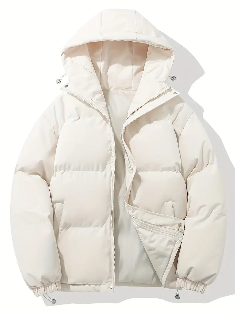 Women’s Hooded Puffer Jacket – Warm Winter Coat