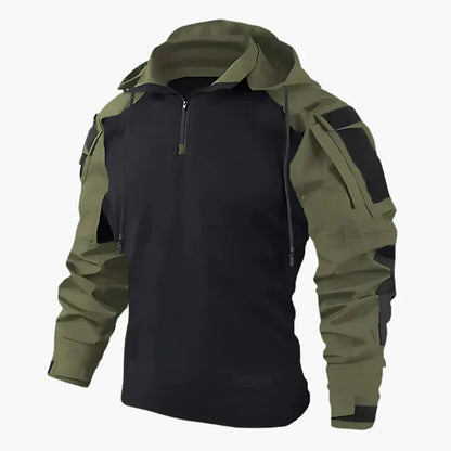 Men’s Tactical Combat Hoodie – Military Style Half Zip Utility Jacket