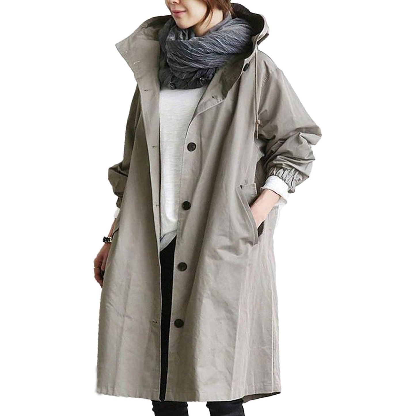 Parka Coat – Long Hooded Lightweight Jacket for Women