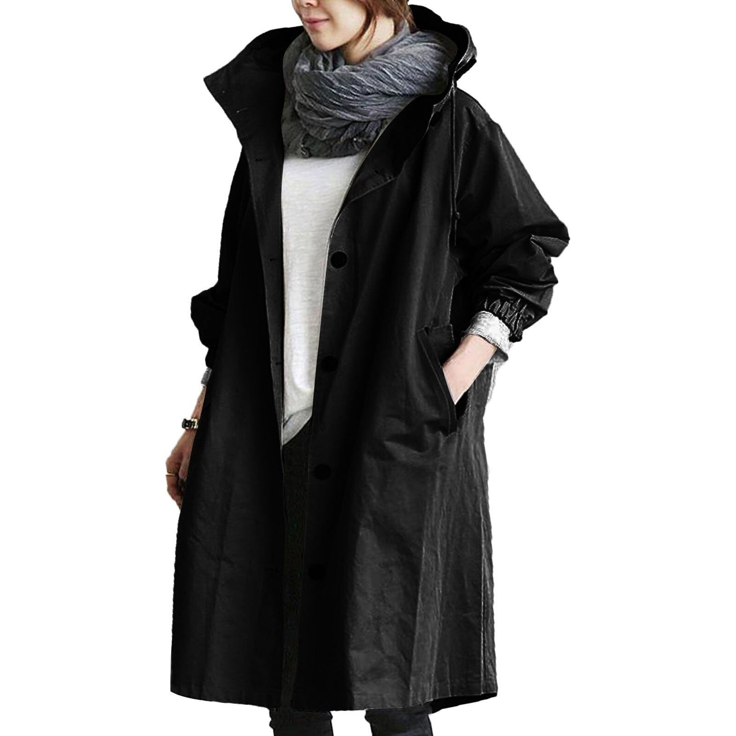 Parka Coat – Long Hooded Lightweight Jacket for Women