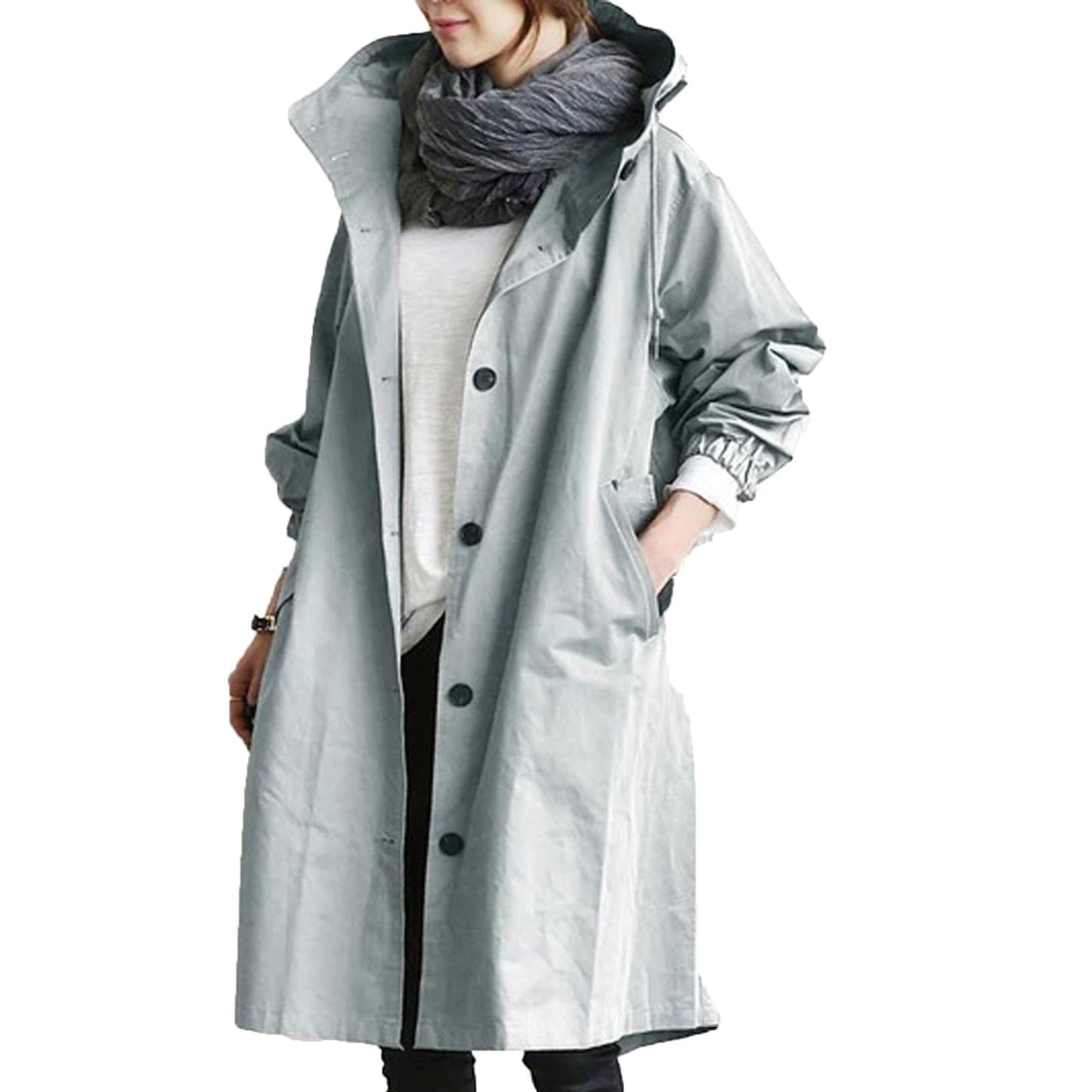 Parka Coat – Long Hooded Lightweight Jacket for Women