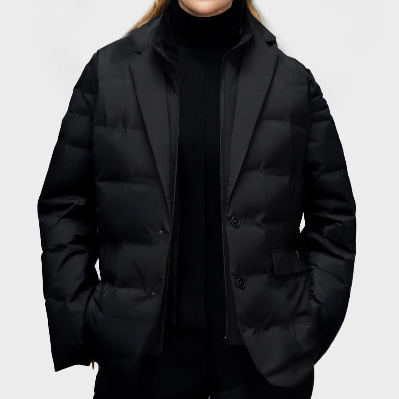 Women’s Padded Blazer Jacket – Stylish Warm Winter Coat