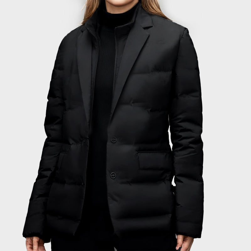 Women’s Padded Blazer Jacket – Stylish Warm Winter Coat
