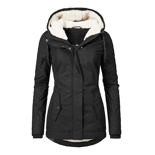 Women’s Winter Hooded Fleece-Lined Parka Jacket