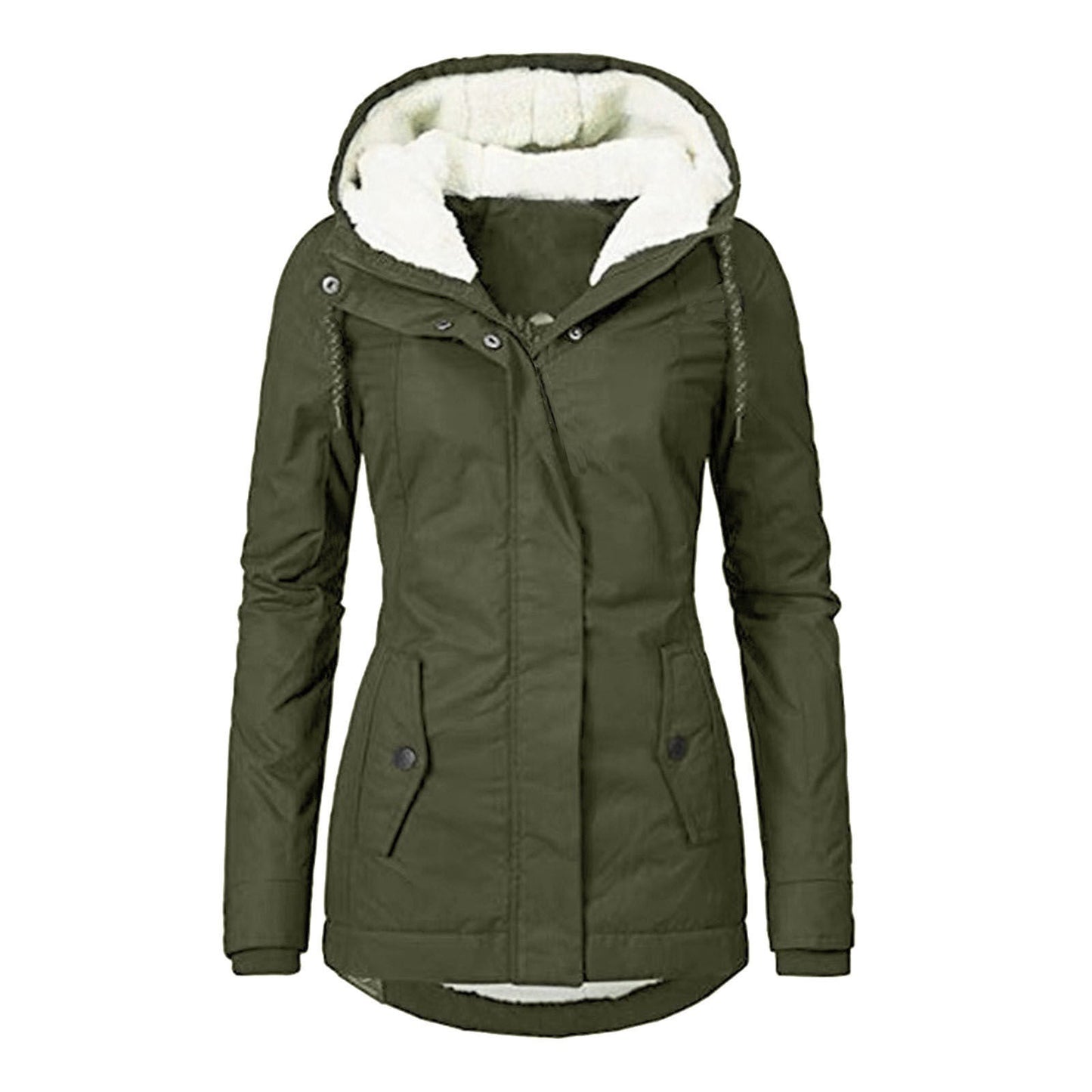 Women’s Winter Hooded Fleece-Lined Parka Jacket