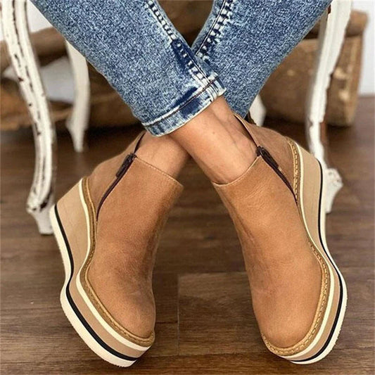 Women’s Wedge Ankle Boots Casual Winter Platform