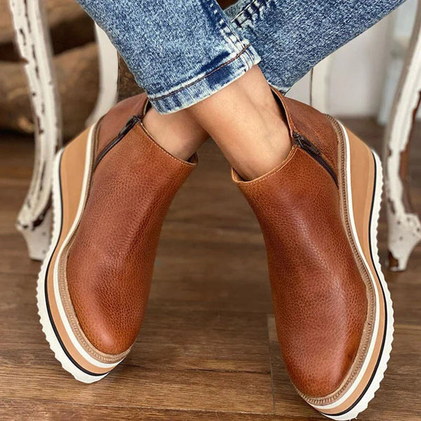 Women’s Wedge Ankle Boots Casual Winter Platform