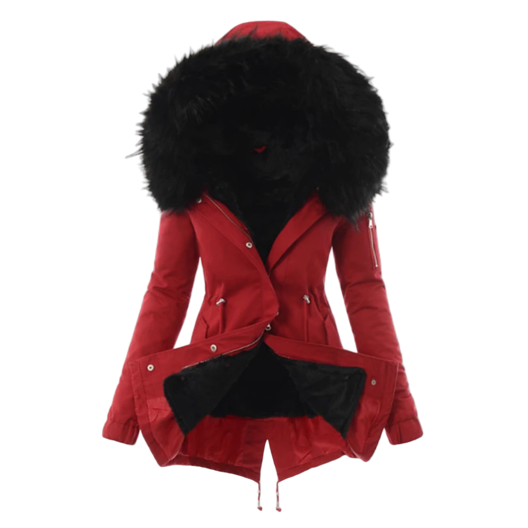 Women’s Winter Parka Coat with Faux Fur Hood