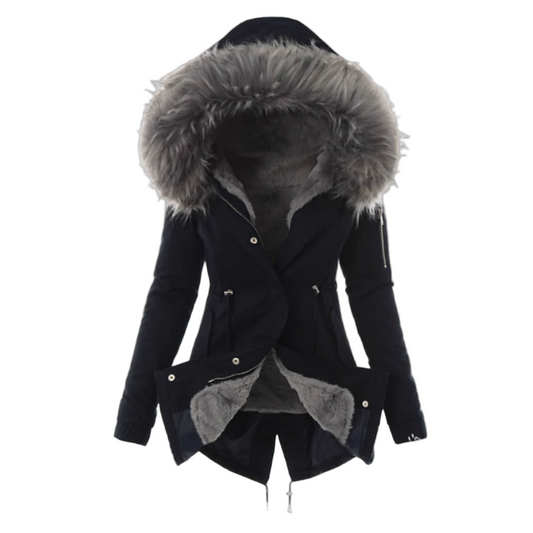 Women’s Winter Parka Coat with Faux Fur Hood