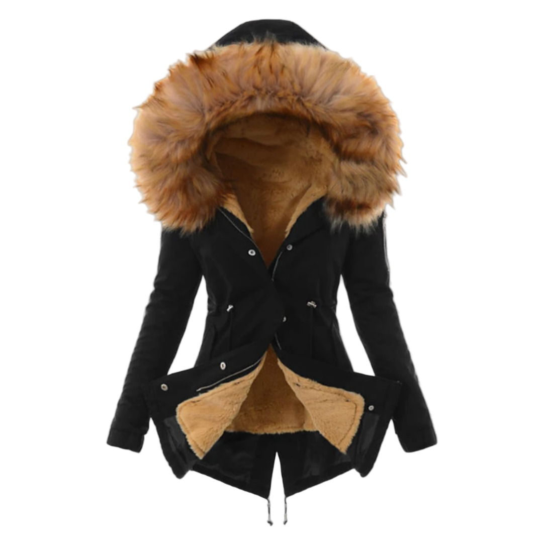 Women’s Winter Parka Coat with Faux Fur Hood