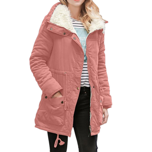 Women’s Fleece-Lined Parka – Warm Casual Winter Coat