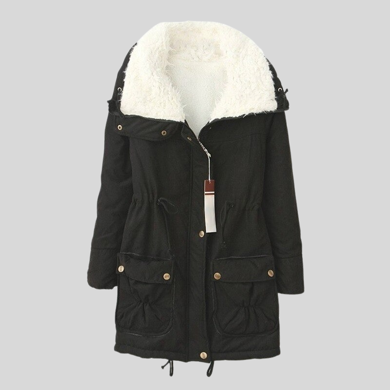 Women’s Fleece-Lined Parka – Warm Casual Winter Coat