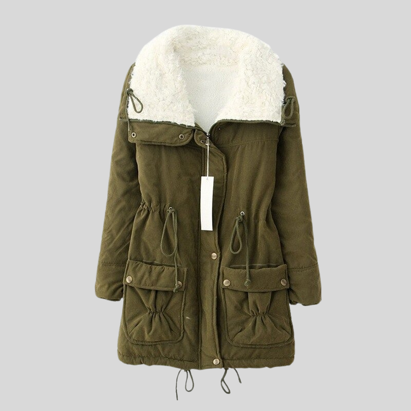 Women’s Fleece-Lined Parka – Warm Casual Winter Coat