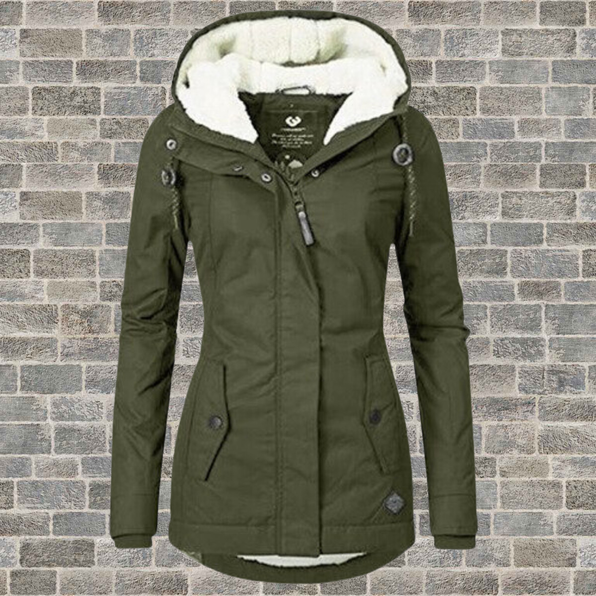 Women’s Hooded Sherpa Lined Parka Coat – Warm Winter Jacket