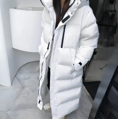 Women’s Long Puffer Coat – Warm Winter Jacket