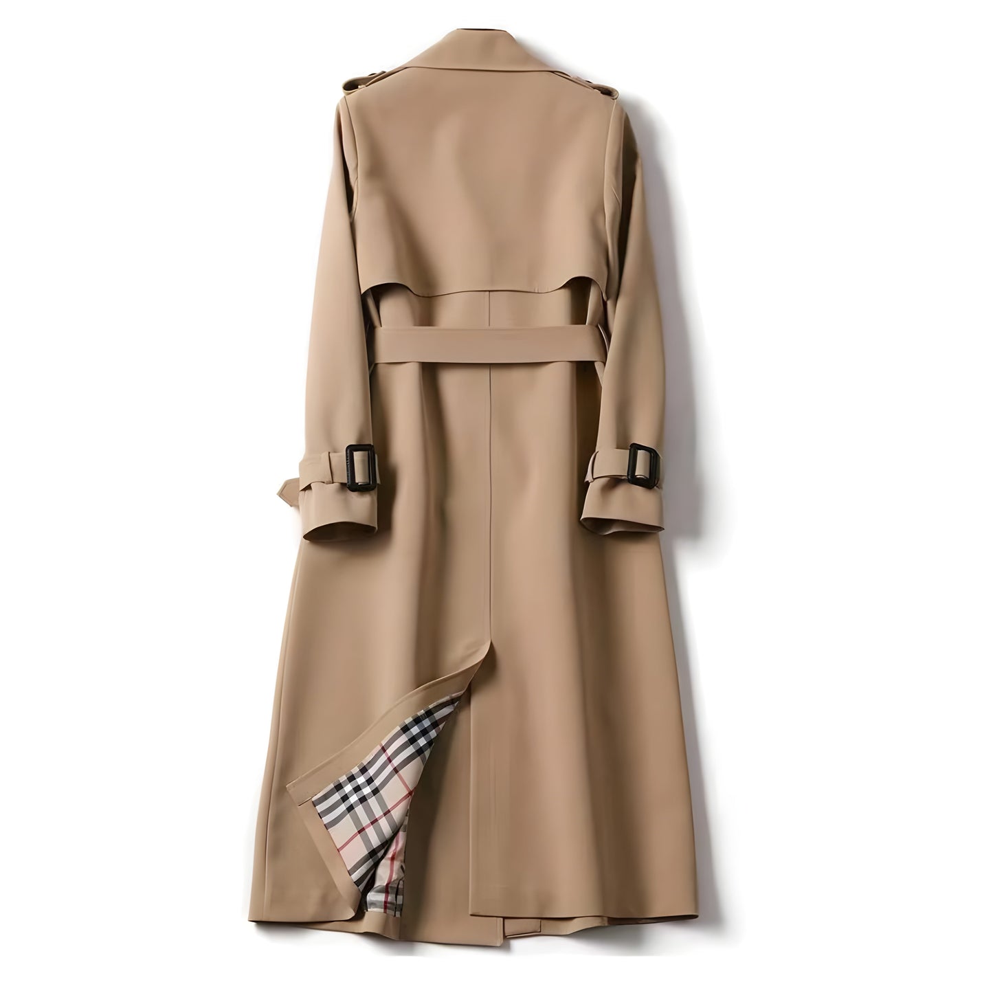 Women’s Double-Breasted Long Trench Coat