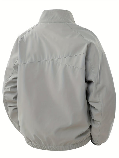 Men’s Two-Tone Lightweight Jacket – Casual Zip-Up Windbreaker