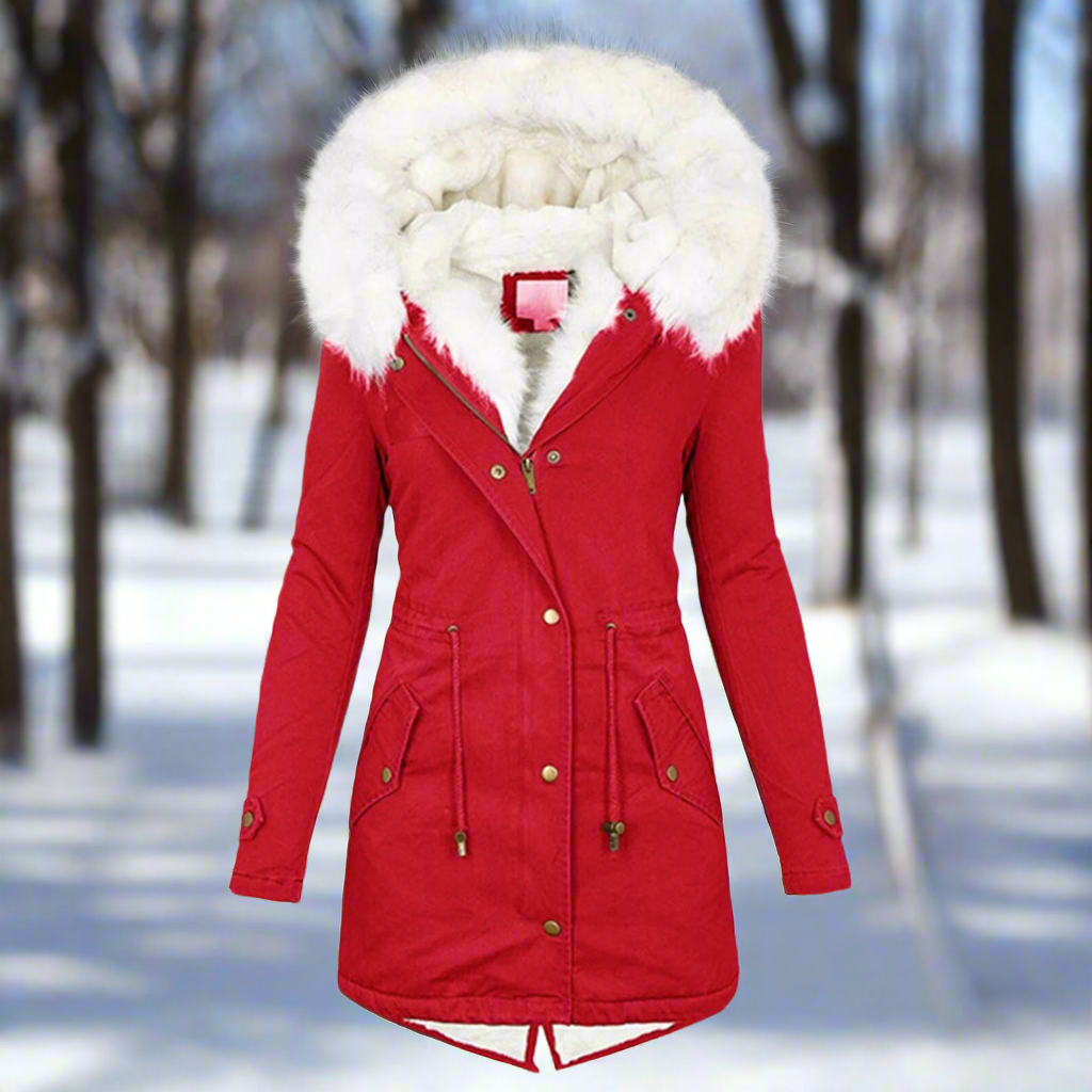 Women’s Faux-Fur Hooded Parka – Warm Winter Coat