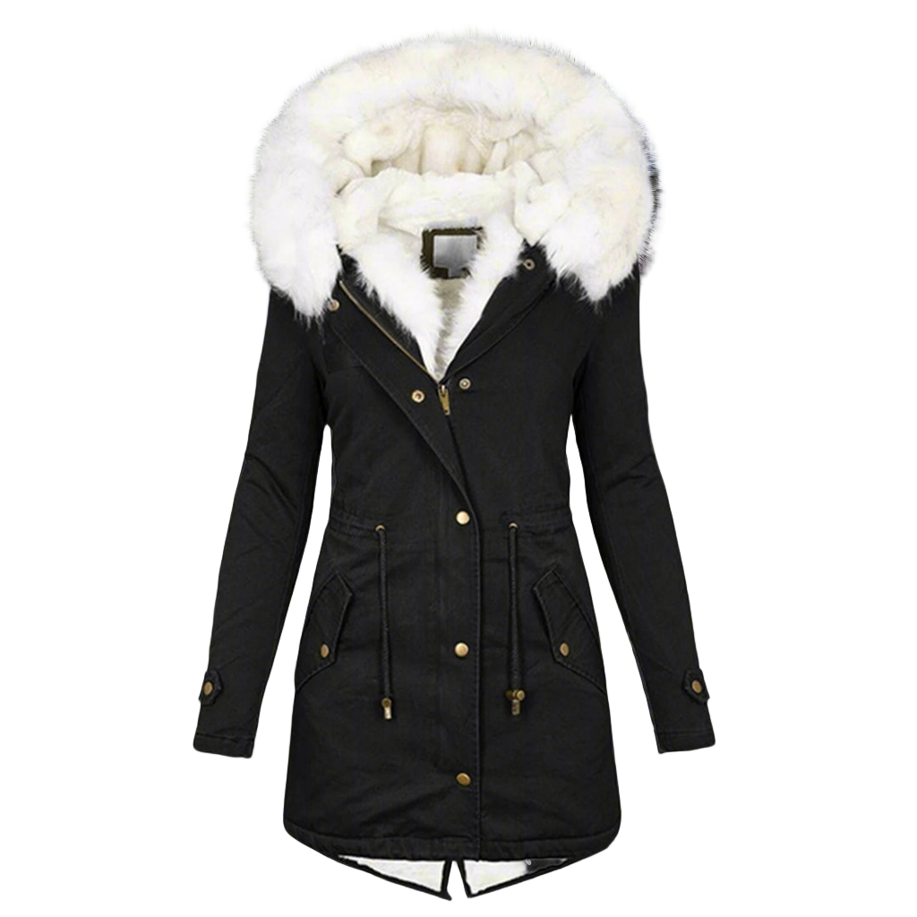 Women’s Faux-Fur Hooded Parka – Warm Winter Coat
