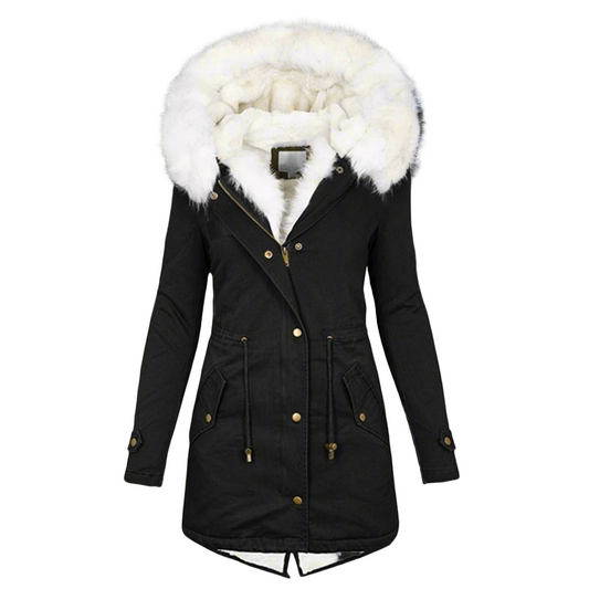 Women’s Faux-Fur Hooded Parka – Warm Winter Coat