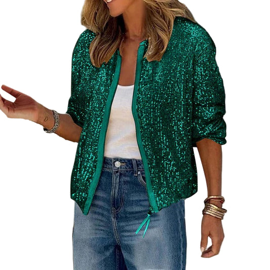 Women’s Sequin Bomber Jacket