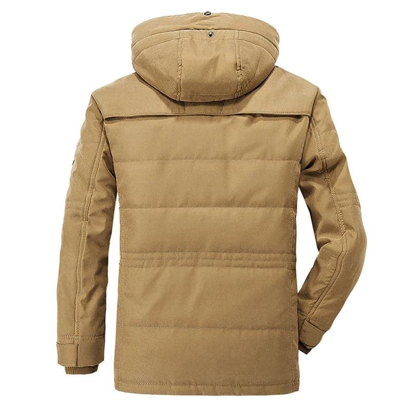 Men’s Winter Parka Jacket – Warm Fleece-Lined Coat with Detachable Hood